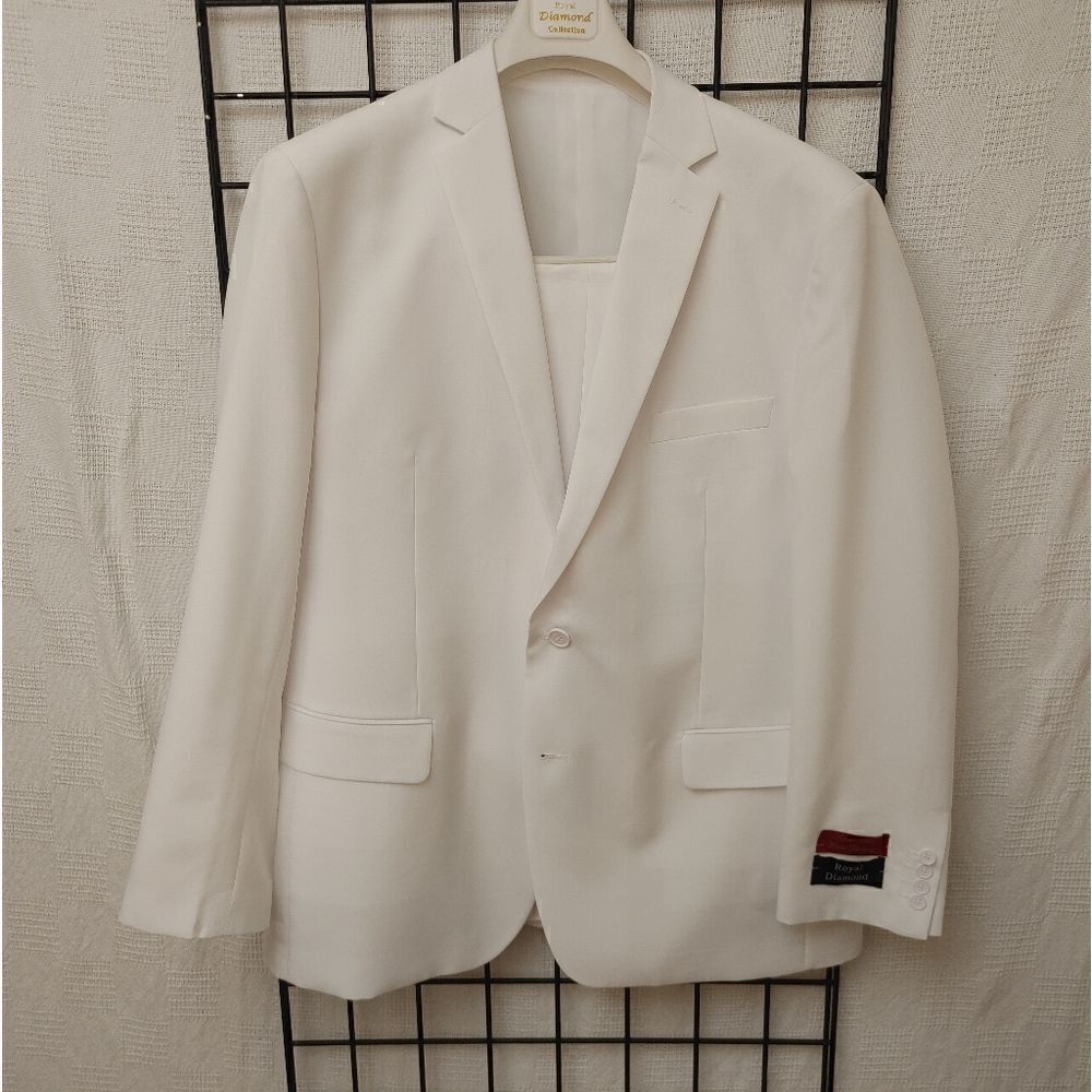 MEN'S ROYAL DIAMOND WHITE 2 PIECE CLASSIC SUIT 50L.